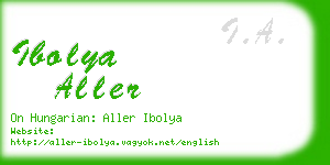 ibolya aller business card